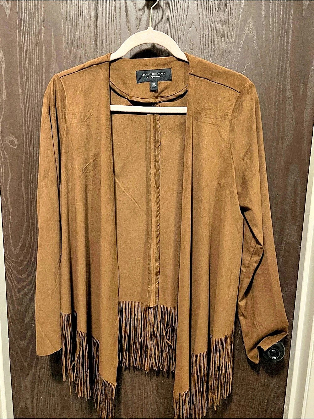 Jones New York Brown Fringe Sleeve Jacket - Never worn